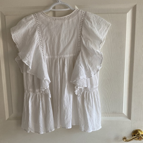 Magali Pascal 100% cotton white blouse. Size S. In excellent condition. - Picture 2 of 8